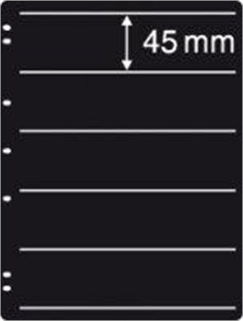 Hagner Single Sided Black Stocksheets - 5 Strips (Pack 10) – product image 1