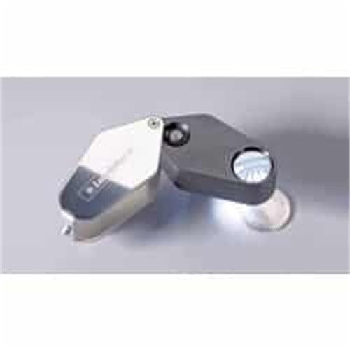LED Folding Magnifier, 10x magnification, black, diameter 18mm – product image 1