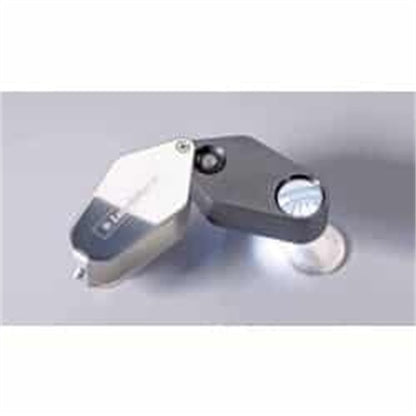 LED Folding Magnifier, 10x magnification, black, diameter 18mm – product image 1