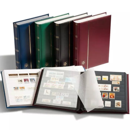 Stockbook COMFORT 32 White Page, Padded Leatherette ASSORTED COLOURS