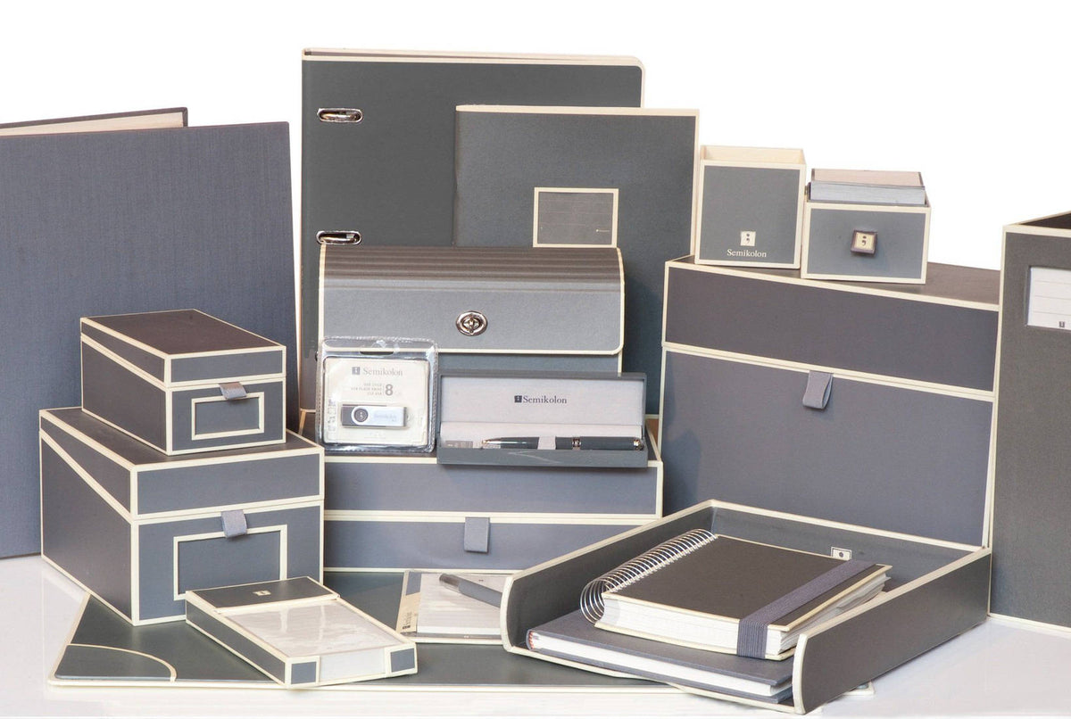 Business Card Box, Grey