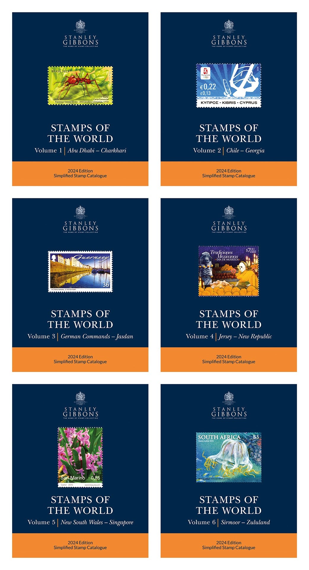 STANLEY GIBBONS 2024 Stamps Of The World - Set Of 6 Catalogues
