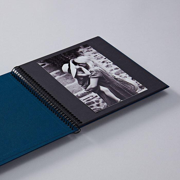 Photo Album, Spiral Bound, Piccolino, Black Pages Flamingo
