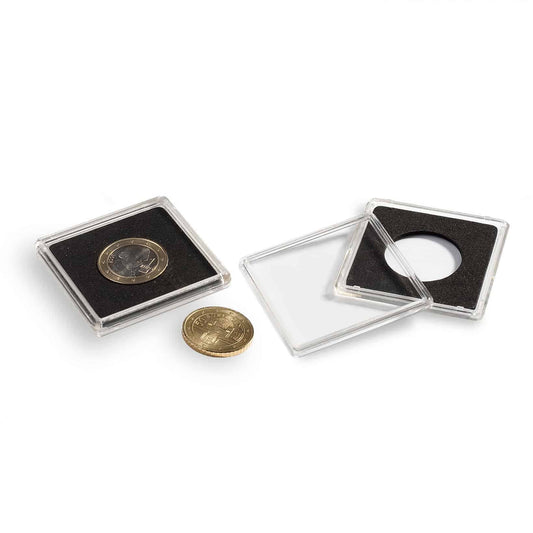 Square Coin Capsules QUADRUM, Inner Diameter 35mm (pack of 10)
