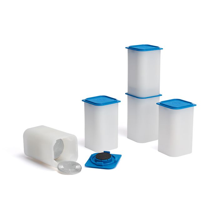 SQUBE coin tube for 20 coins with diameters of 38 - 39mm, stackable