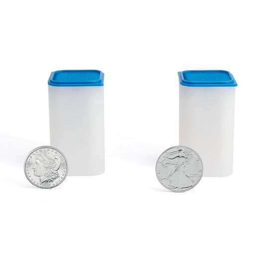 SQUBE coin tube for 20 coins with diameters of 38 - 39mm, stackable
