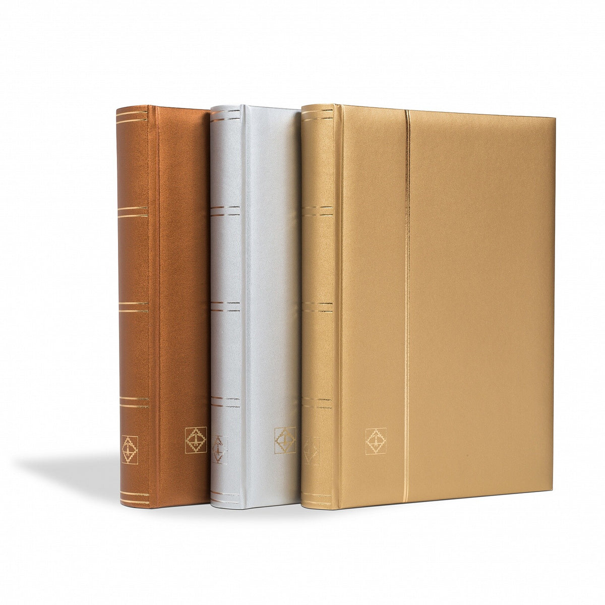 Stockbook COMFORT, Din A4, 64 black pages, padded cover, silver