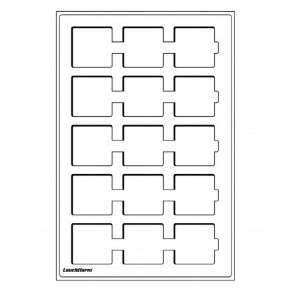 Coin Trays L for 15 coin holders up to 50x50mm, blue, packed by 2