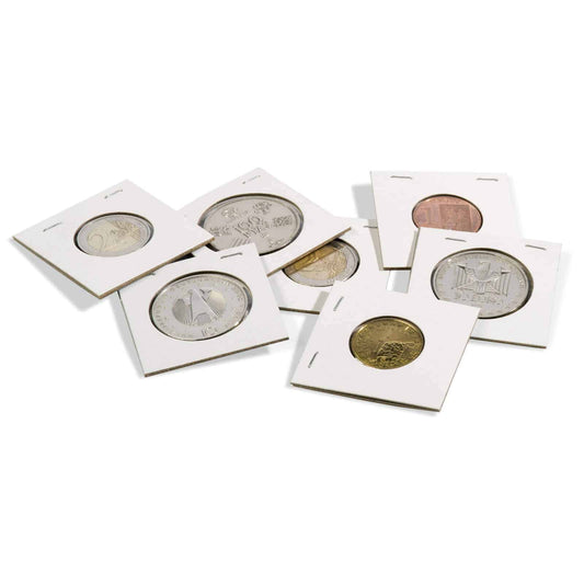 TACK Coin Holders with display diameter of 25mm, for stapling, pack of 1000