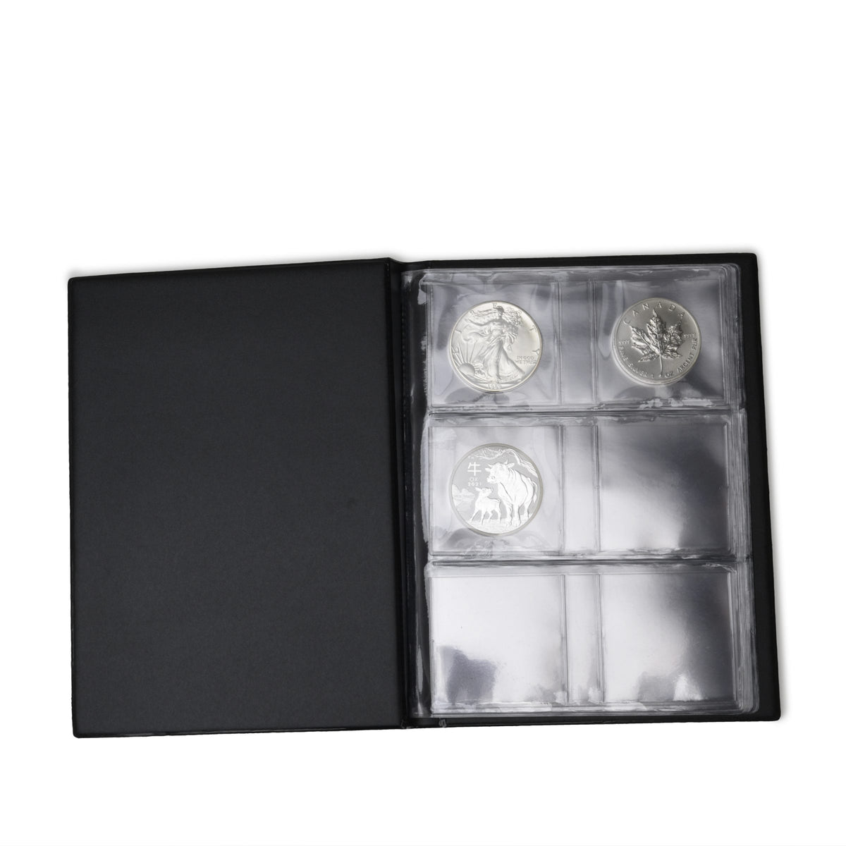 Pocket album ROUTE for 48 silver coins up to 41mm diameter, Black