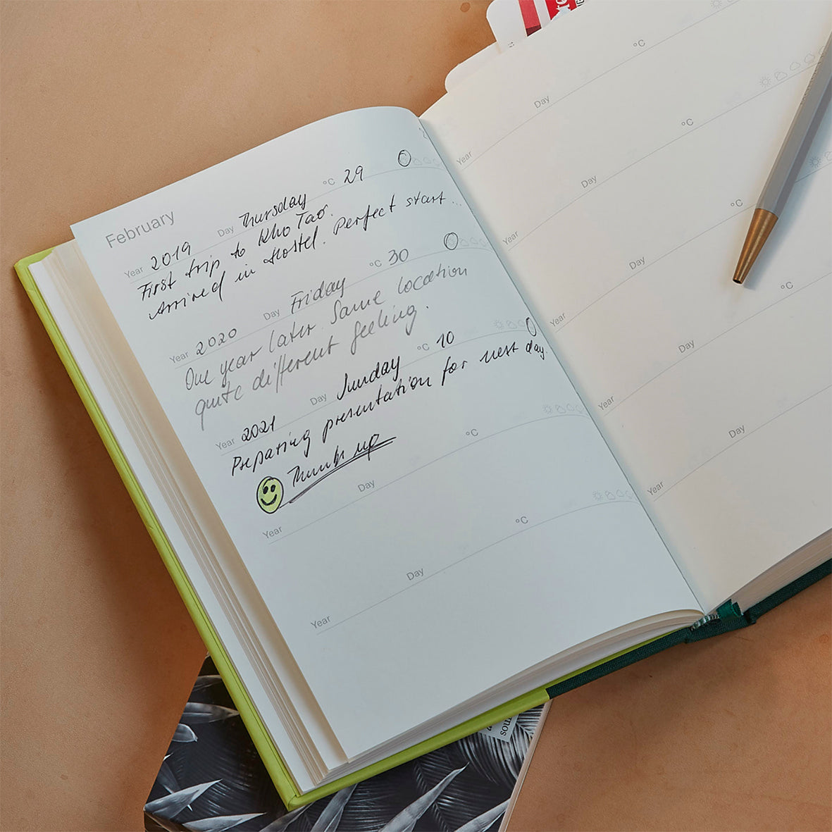 The Life in Your Years, 5-Year Book (A5), Forest Kiwi