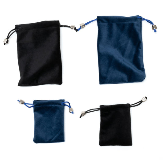 Velour coin pouch Large, black, pack of 1