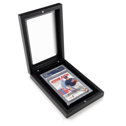 Renniks TCG Volterra frame for a PSA graded trading card, black